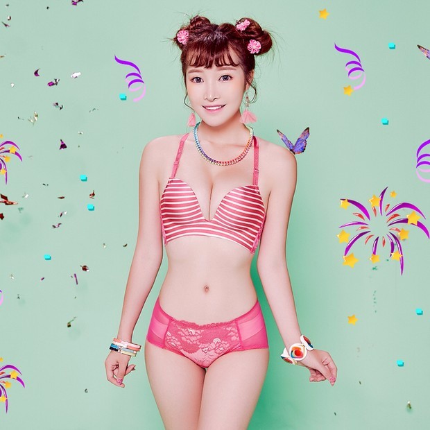 慕色天使条纹少女小胸性感无痕4D记忆保健内衣无钢圈聚拢文胸套装