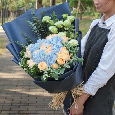 家园花坊│2/14情人节浪漫情人节鲜花-圆形款