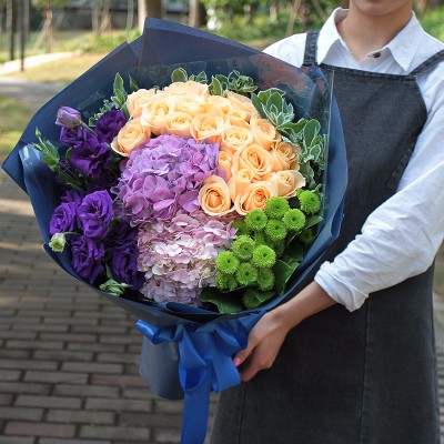 家园花坊│2/14情人节浪漫情人节鲜花-圆形款