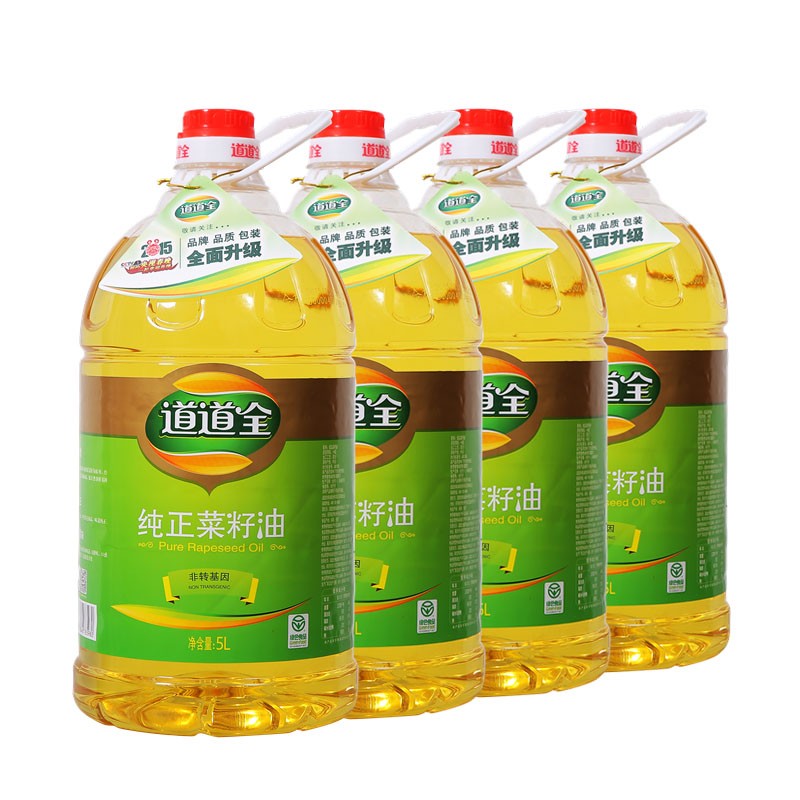 道道全 纯正菜籽油 4.5L 植物油食用油非转基因 油炸炒菜健康油