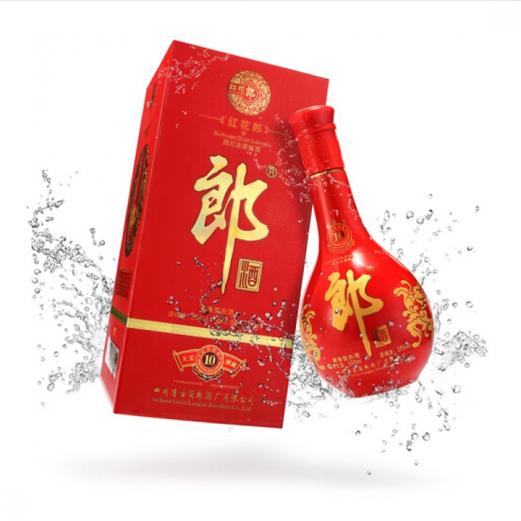 郎酒 红花郎十（10） 陈酿 53度 单瓶装白酒 500ml 酱香型