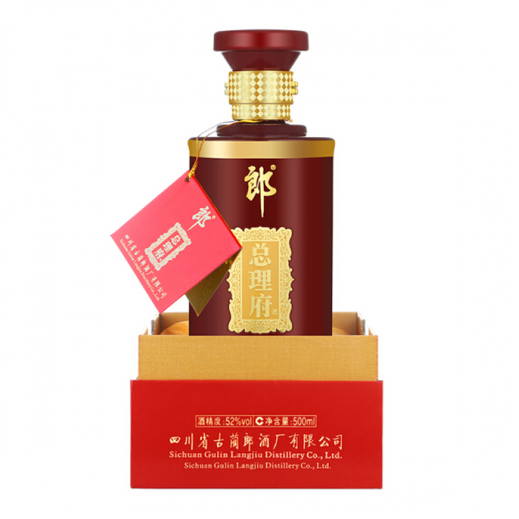 郎酒 总理府嘉宾酒 52度 浓香型礼盒酒 500ml 单瓶装