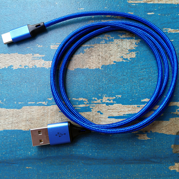 编织耐用快充线 type-c接口 手机快充数据线 适用安卓宽口充电线 1.5M