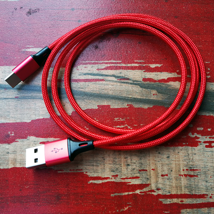 编织耐用快充线 type-c接口 手机快充数据线 适用安卓宽口充电线 1.5M