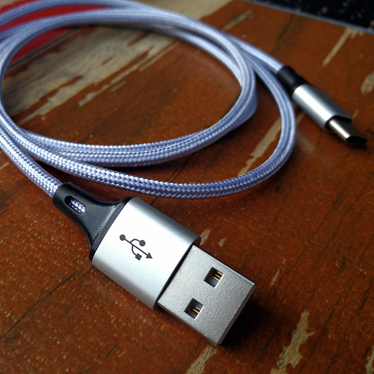 编织耐用快充线 type-c接口 手机快充数据线 适用安卓宽口充电线 1.5M