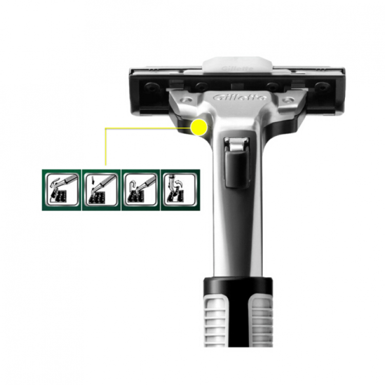 吉列 威锋手动剃须刀 男士吉利刮胡刀剃须 1刀架1刀头 双层刀片