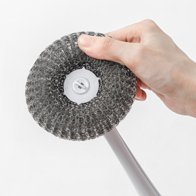长柄清洁钢丝球 不锈钢厨房清洁洗锅 手柄刷锅神器