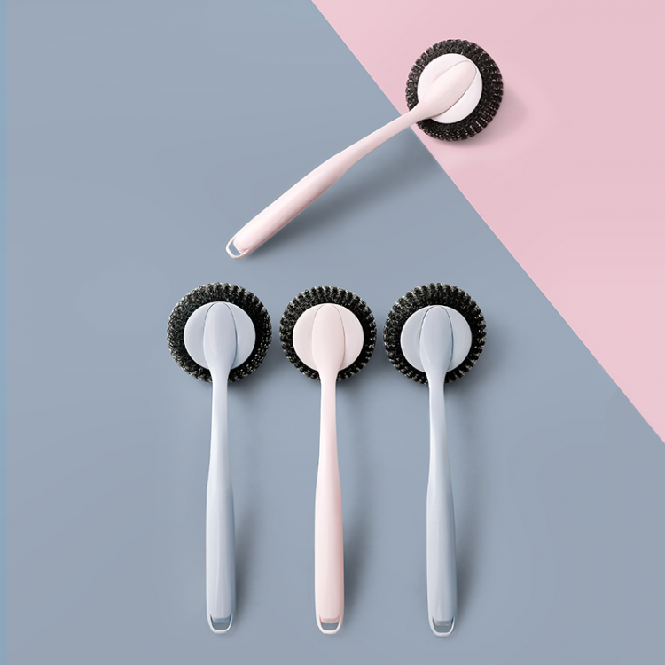 长柄清洁钢丝球 不锈钢厨房清洁洗锅 手柄刷锅神器