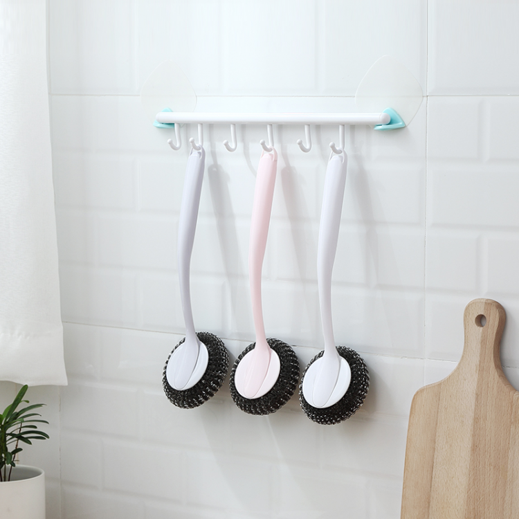 长柄清洁钢丝球 不锈钢厨房清洁洗锅 手柄刷锅神器