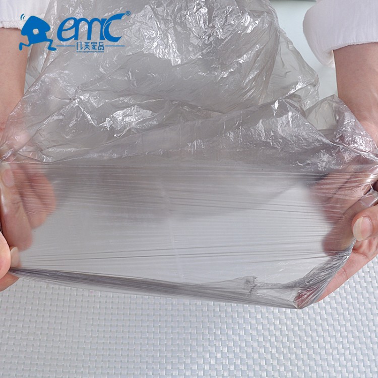 亿美 点断式垃圾袋 黑色 一次性厨房家用卷装塑料袋 50只装