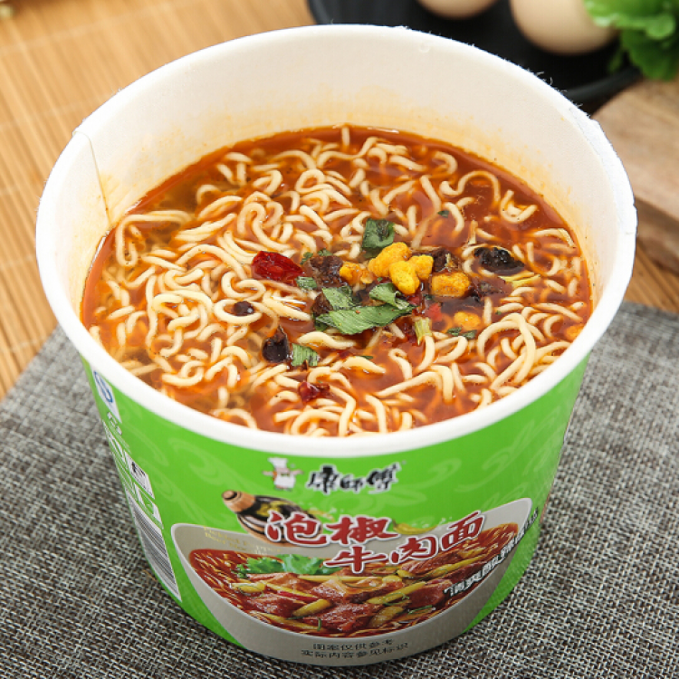 康师傅 老坛泡椒牛肉面 方便面 1/桶 泡面