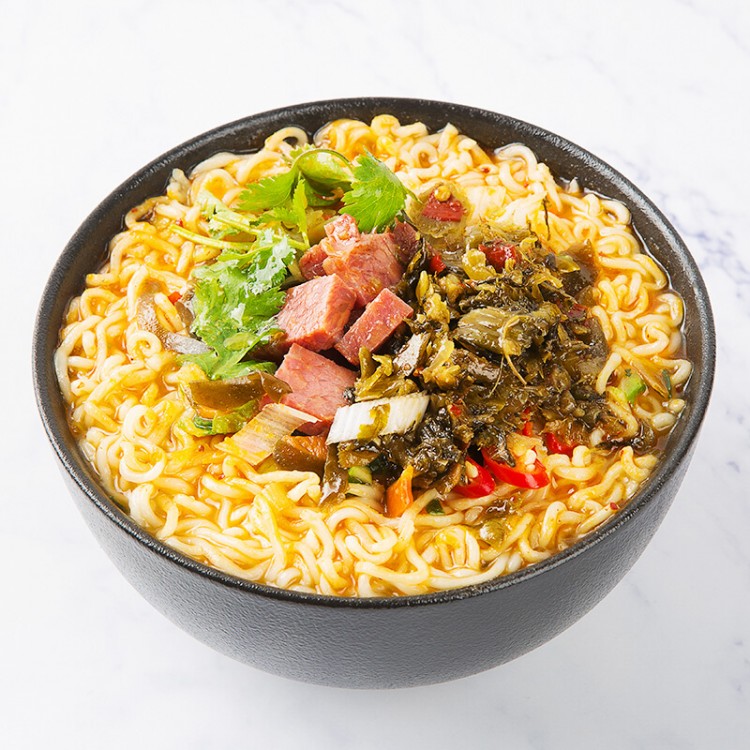 今麦郎 一袋半 老坛酸菜牛肉面 158g/袋 大面块 方便面 袋面泡面