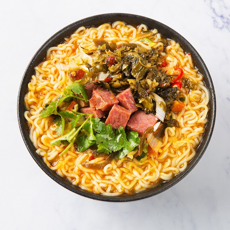 今麦郎 一袋半 老坛酸菜牛肉面 158g/袋 大面块 方便面 袋面泡面