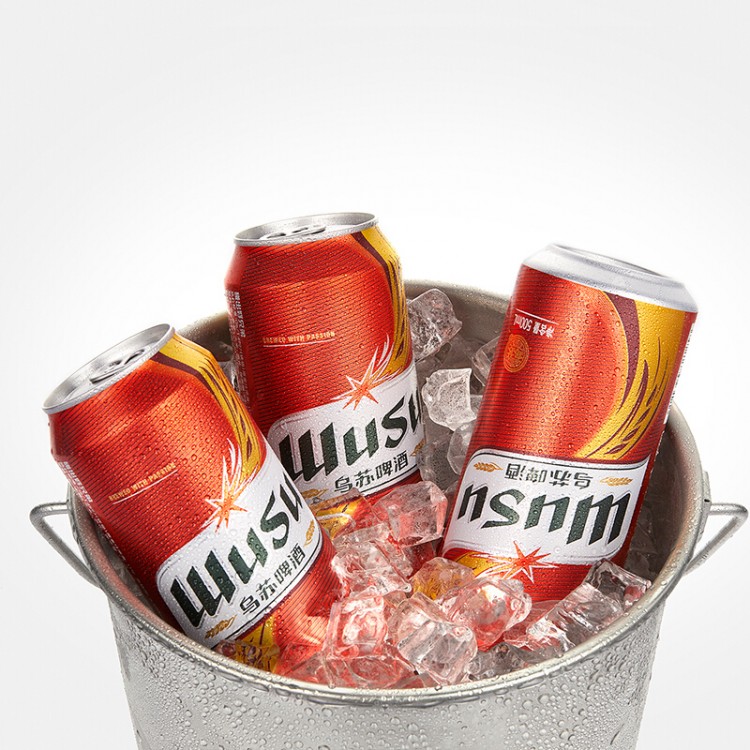 乌苏啤酒 WUSU 红乌苏易拉罐500mL*12罐 整箱装