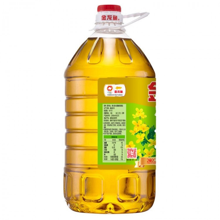 金龙鱼 纯香菜籽油 维生素营养强化菜籽油 5L/桶 非转基因食用油物理压榨菜籽油 烹饪油炸