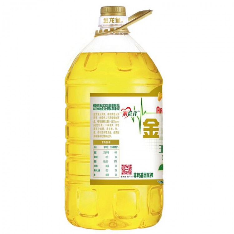 金龙鱼 玉米油 5L/桶 食用油 非转基因 压榨 （富含植物甾醇）