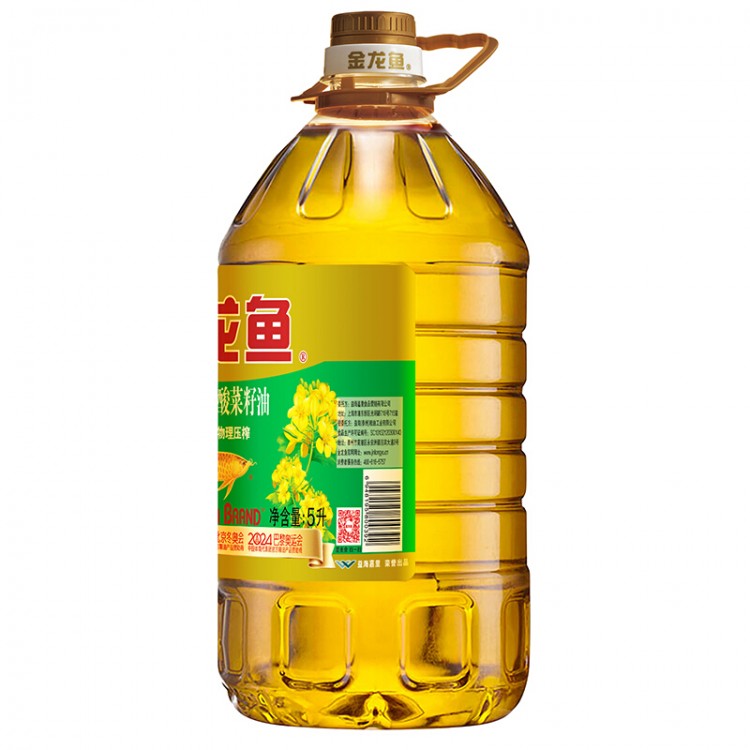 金龙鱼 纯香低芥酸菜籽油 5L/桶 非转基因 物理压榨食用油