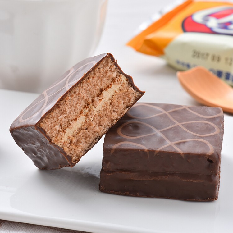 好丽友 Q蒂摩卡巧克力味 2枚56g/盒 营养早餐点心零食 下午茶