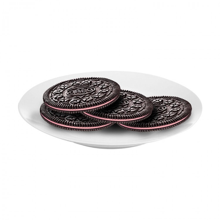 奥利奥 巧轻脆 95g 清新草莓酸奶味 薄片夹心饼干 办公室下午茶休闲零食