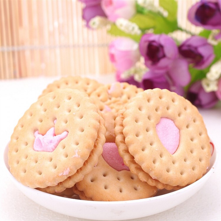 王子 夹心饼干 草莓味 下午茶休闲零食120g