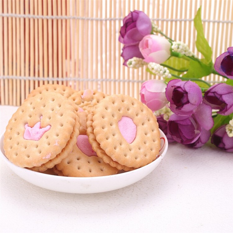 王子 夹心饼干 草莓味 下午茶休闲零食120g