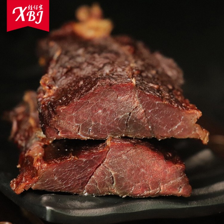 牛巴子 柴火烟熏 腊牛肉 500g 牛腿把 湖南特产烟熏腊牛肉干 包邮