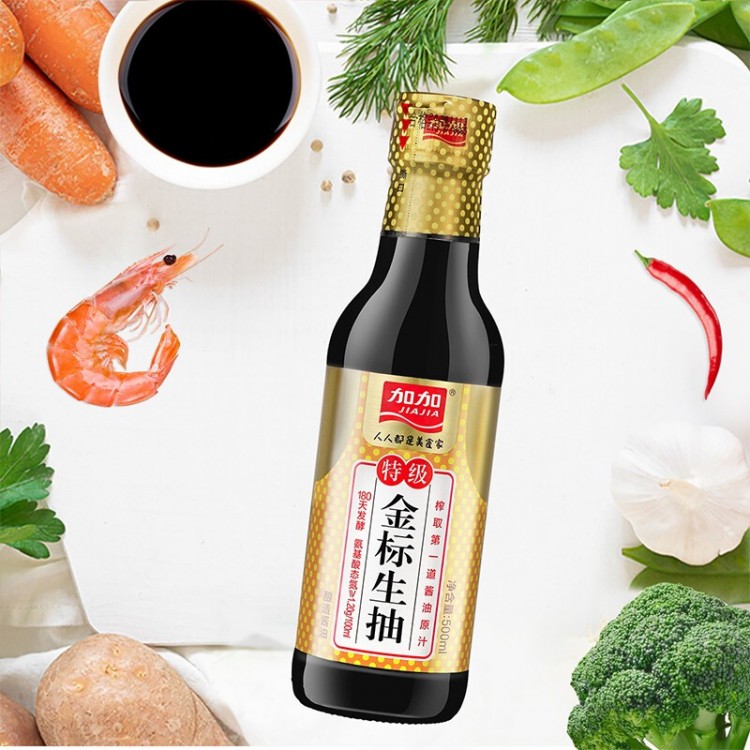 加加 特级金标生抽 炒菜凉拌调味品（特级）金标生抽