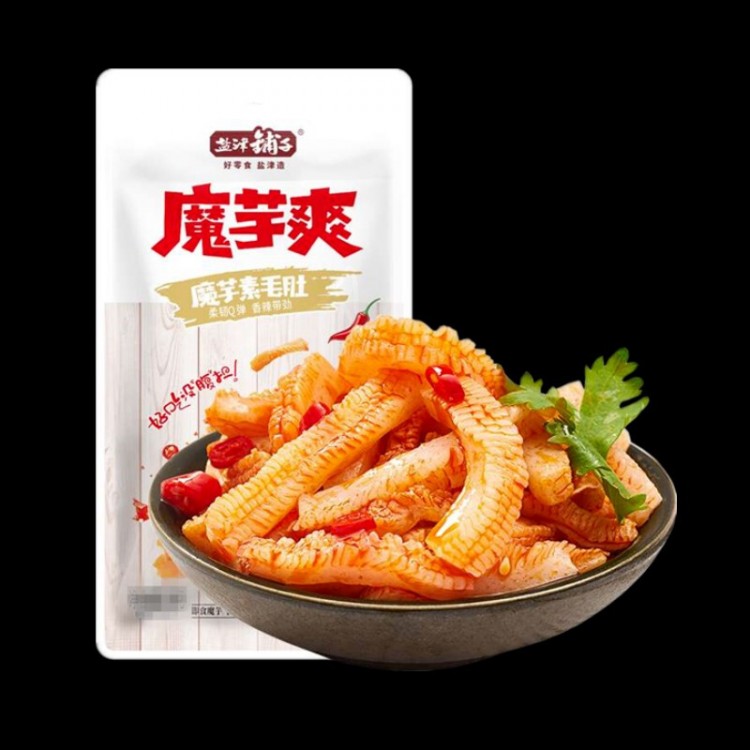 盐津铺子 魔芋爽 吗辣味素毛肚 18g 泡椒零食魔芋丝 爽酸辣味
