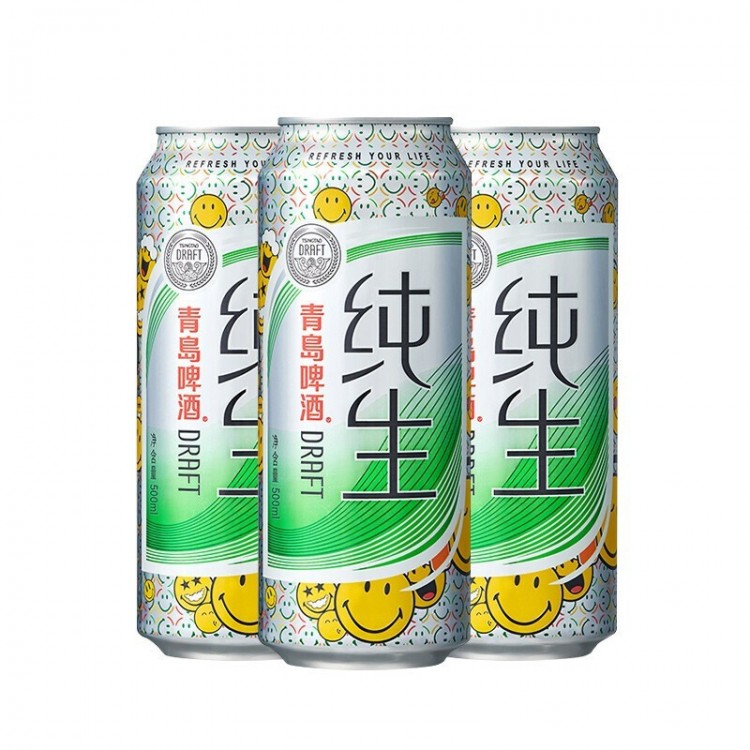 青岛啤酒 纯生8度 500ml*12听 1箱装