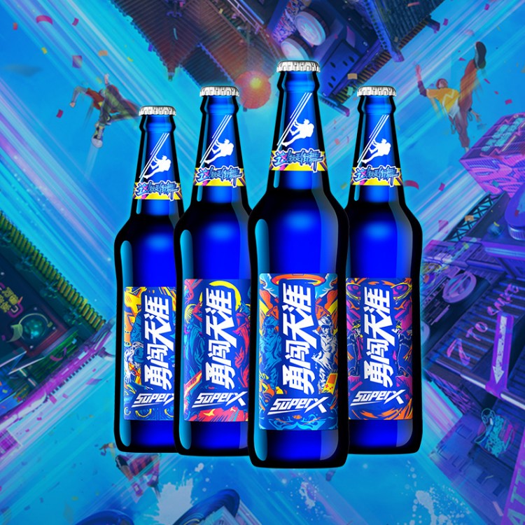雪花啤酒 勇闯天涯superX 500ml/12瓶 麦汁浓度9度 整件装