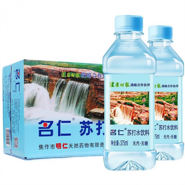 名仁 无糖苏打水 375ml/瓶 无气弱碱性饮料饮用水