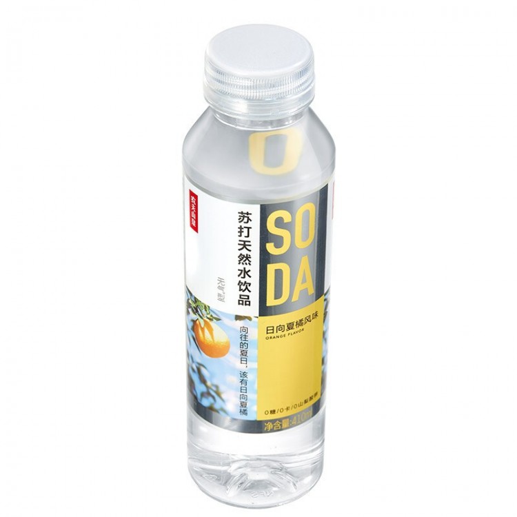 农夫山泉苏打水 日向夏橘风味 天然饮品 410ml/瓶