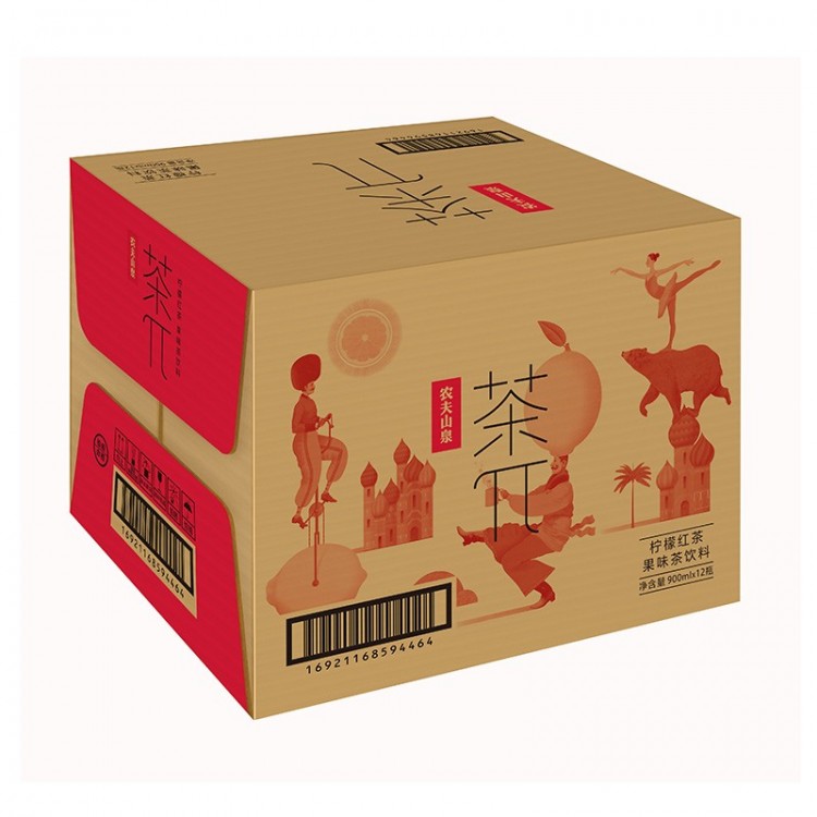 茶派 柠檬红茶饮料 900ml/12瓶  茶π 整箱装 农夫山泉