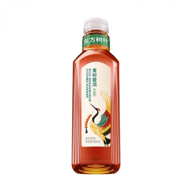 东方树叶 青柑普洱茶 900ml/瓶 复合茶饮料 农夫山泉