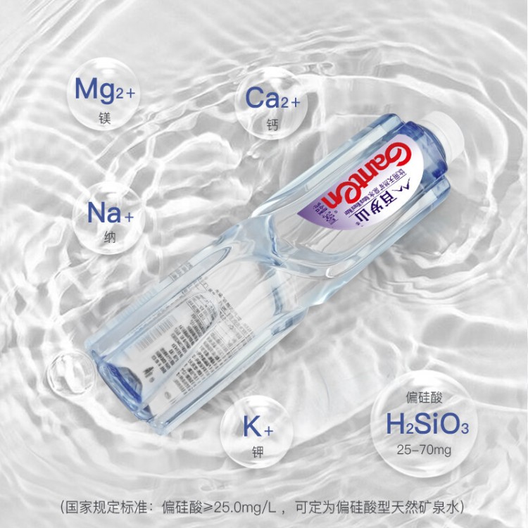景田 百岁山 饮用天然矿泉水 348ml*24瓶 整箱装 小瓶