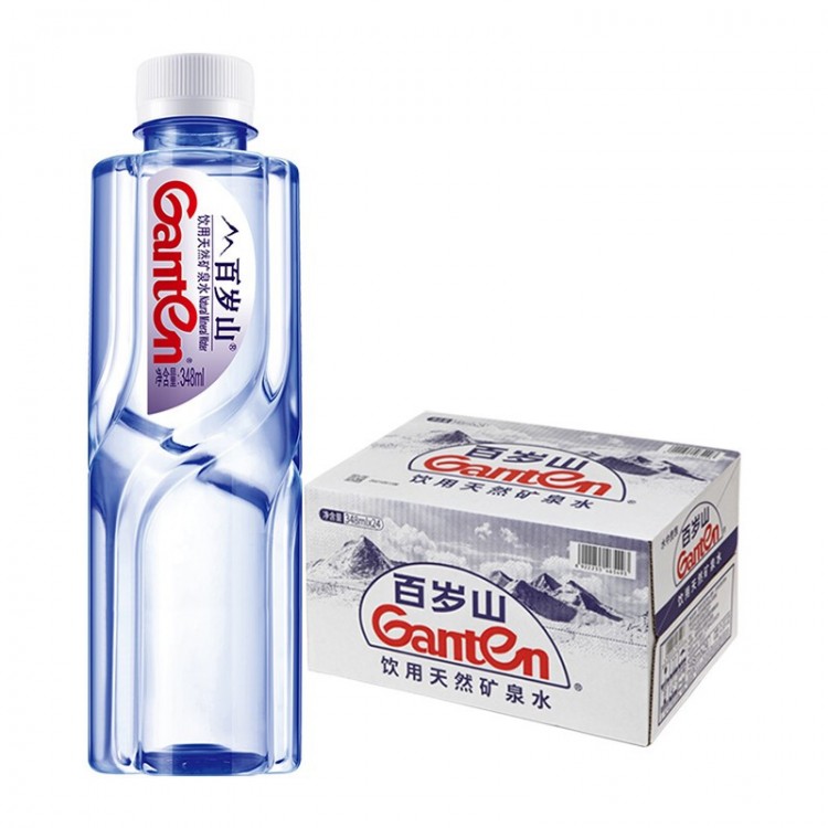 景田 百岁山 饮用天然矿泉水 348ml*24瓶 整箱装 小瓶