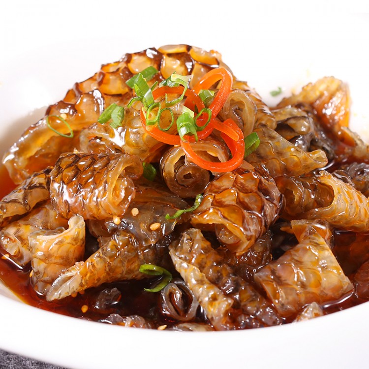 聪厨 鱼皮卷 230g 生鲜麻辣鱼皮凉拌速食冷冻菜肴开袋即食