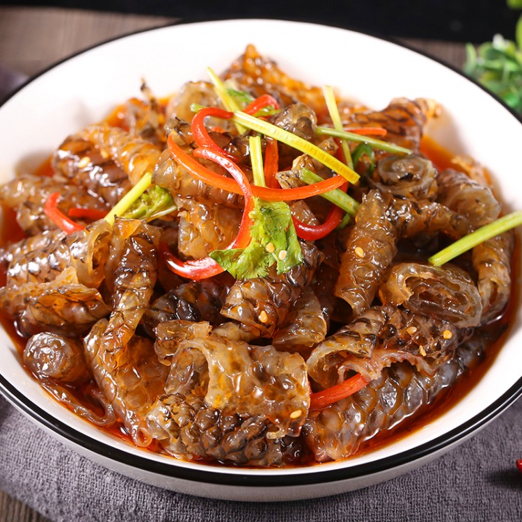 聪厨 鱼皮卷 230g 生鲜麻辣鱼皮凉拌速食冷冻菜肴开袋即食