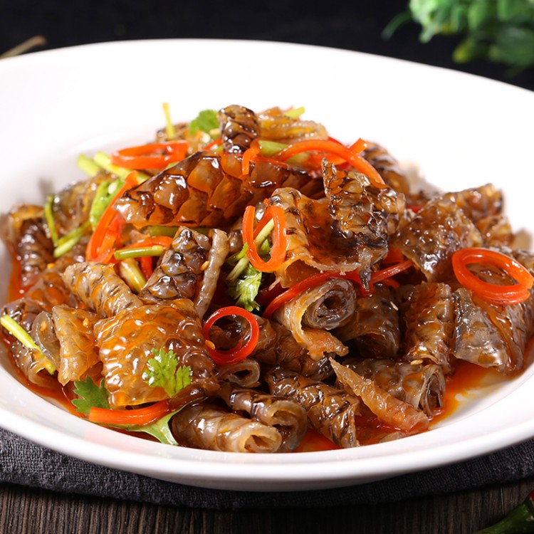聪厨 鱼皮卷 230g 生鲜麻辣鱼皮凉拌速食冷冻菜肴开袋即食