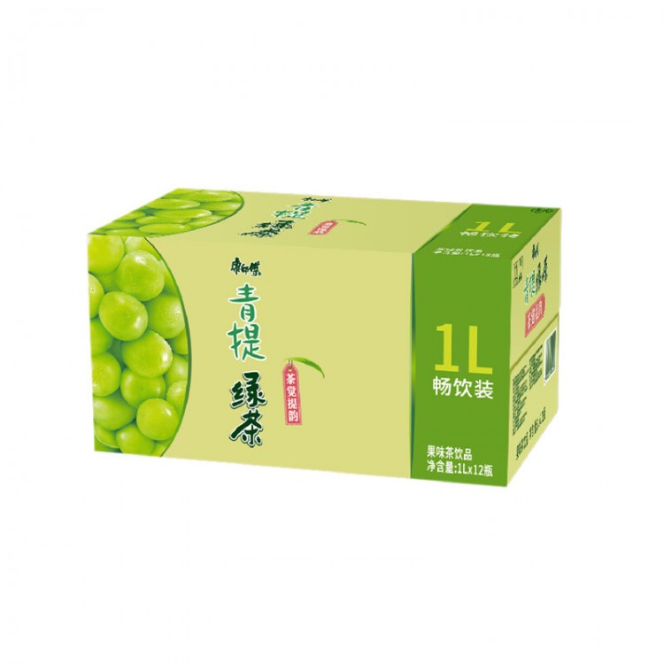 康师傅 青提绿茶1L*12瓶 果味茶饮料饮品大瓶畅饮装整箱