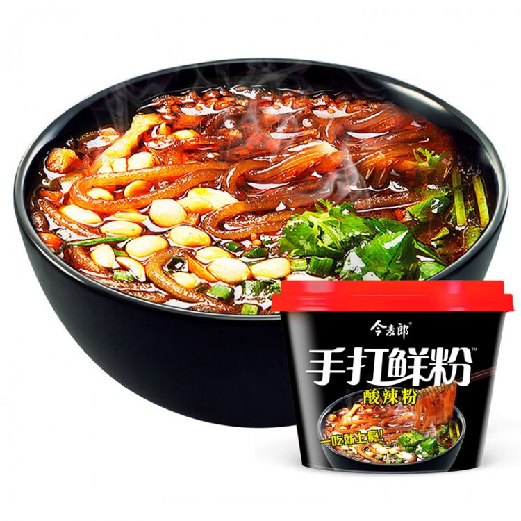 今麦郎 手打鲜粉 221g/桶 酸辣粉方便速食粗粉条宿舍免煮夜宵