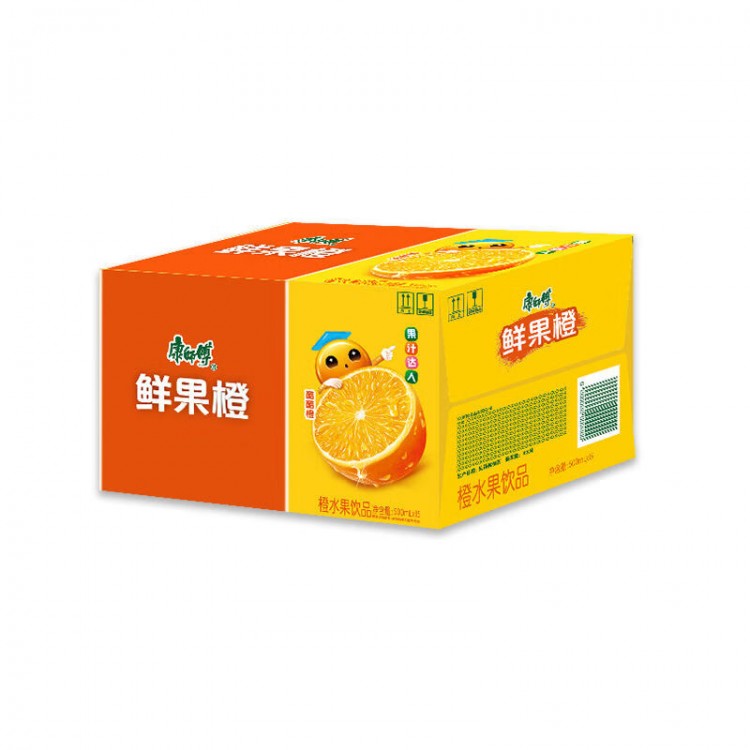 康师傅鲜果橙 500ml*15瓶整箱 水果味饮料橙味饮品