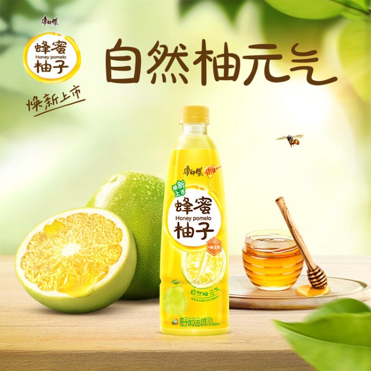 康师傅蜂蜜柚子 500ml/瓶 水果味饮料 轻养果荟量贩