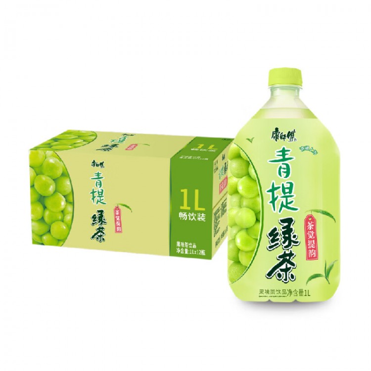 康师傅青梅绿茶 1L/瓶 果味茶饮料饮品 大瓶畅饮