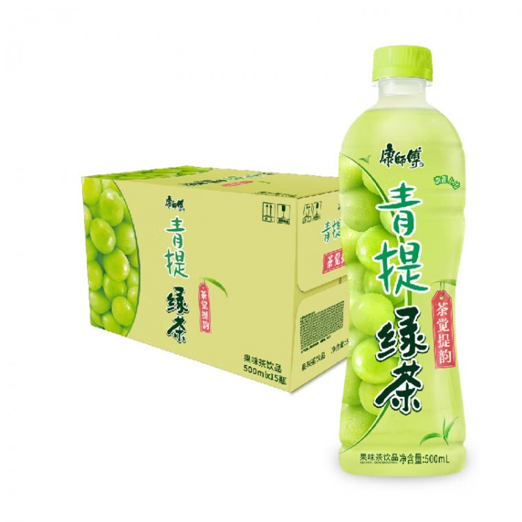 康师傅青梅绿茶 500ml*1瓶 果味茶饮品量贩饮料