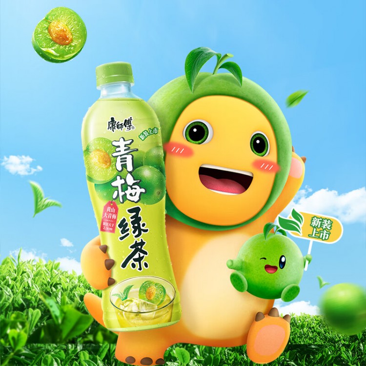 康师傅青梅绿茶 500ml*1瓶 果味茶饮品量贩饮料