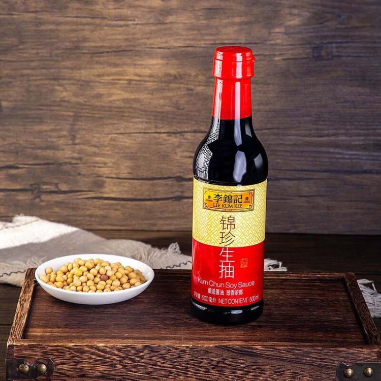 李锦记锦珍生抽 500ml/瓶 鲜酱油凉拌蘸点烹调酱料调味品酿造酱油