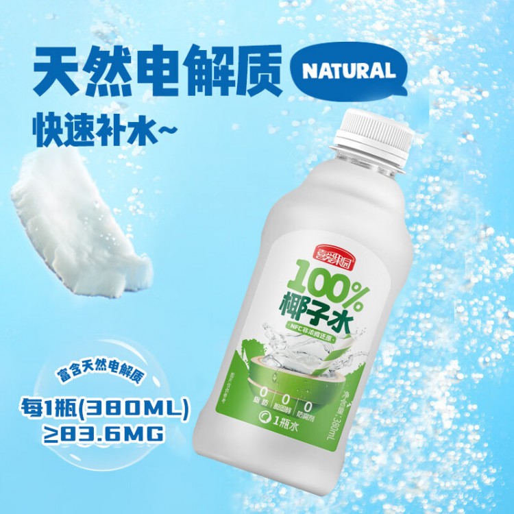 喜爱果园 NFC椰子水含电解质380ml饮料