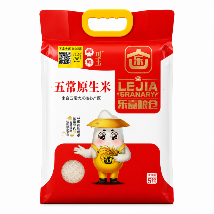 五常原生米 5KG 乐嘉粮仓 黑龙江五常大米 原产地五常市 GB/T19266