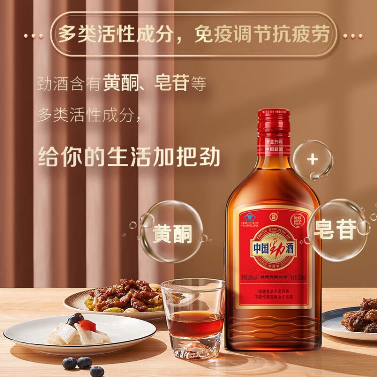劲牌养生 中国劲酒35度258mL小瓶口粮酒 正宗低度保健酒 光瓶酒